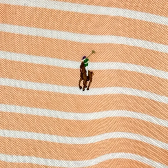 Ralph Lauren knit Oxford orange and white stripe men’s - size XXL - Picture 3 of 5